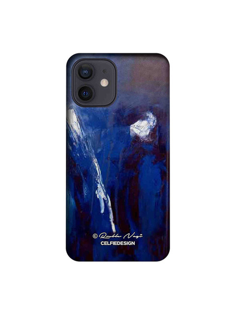 

CelfieDesign Blue & Black Rainfall Printed iPhone 12 Slim Back Case