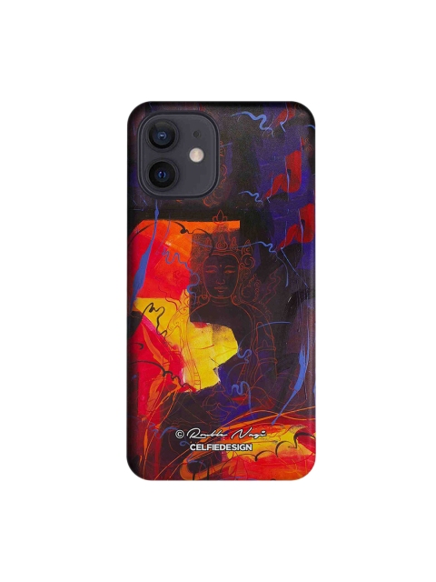 

CelfieDesign Blue & Orange Printed Plastic iPhone 12 Slim Back Case