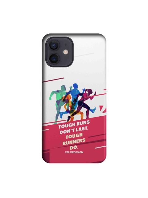 

CelfieDesign White & Pink Tough Runners iPhone 12 Slim Back Case