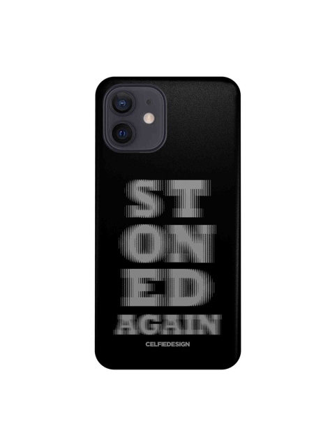 

CelfieDesign Black Stoned Again iPhone 12 Slim Back Case