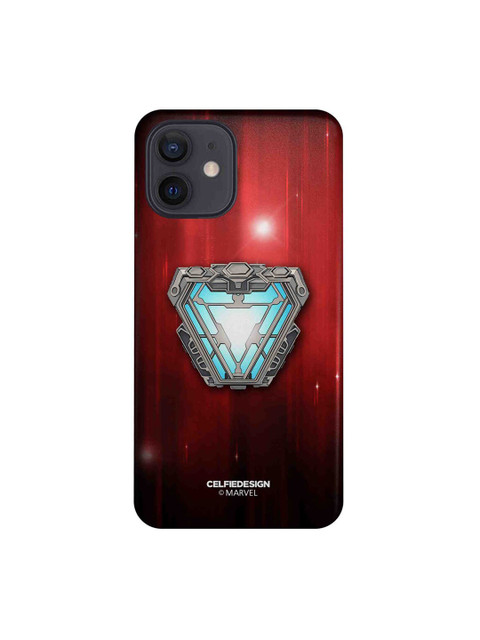 

CelfieDesign Maroon & Grey Iron man Infinity Arc Reactor Plastic iPhone 12 Slim Back Case