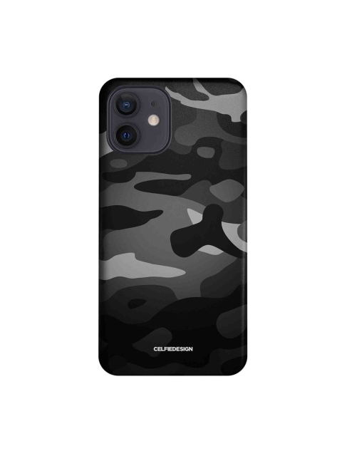 

CelfieDesign Black Camo Gunmetal iPhone 12 Slim Back Case