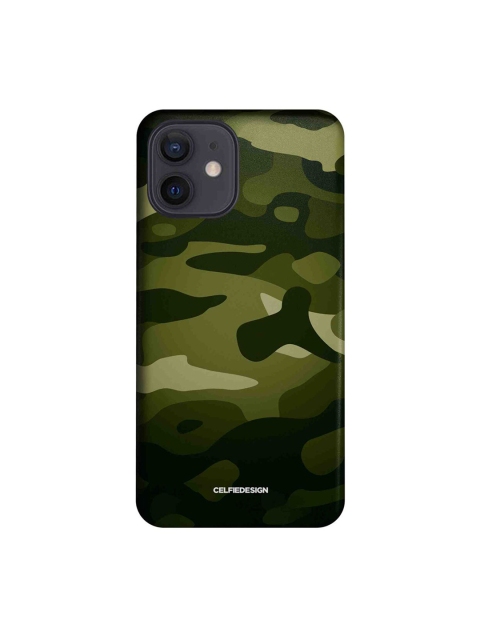 

CelfieDesign Green Camouflage Printed iPhone 12 Back Case