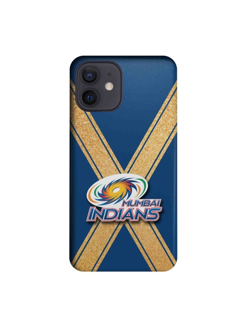 

CelfieDesign Blue & Gold-Toned Mumbai Indians Crest iPhone 12 Slim Back Case
