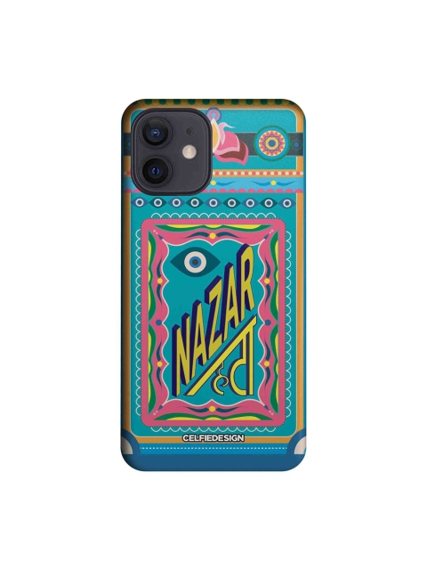 

CelfieDesign Blue & Pink Printed Plastic iPhone 12 Slim Back Case