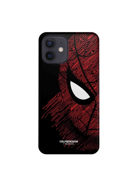 

CelfieDesign Black & Red Sketch Out Spiderman iPhone 12 Back Case