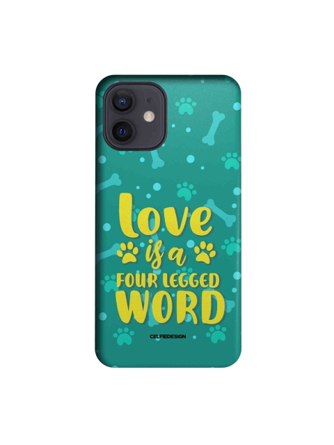 

CelfieDesign Teal & Yellow Typography Printed iPhone 12 Slim Back Case