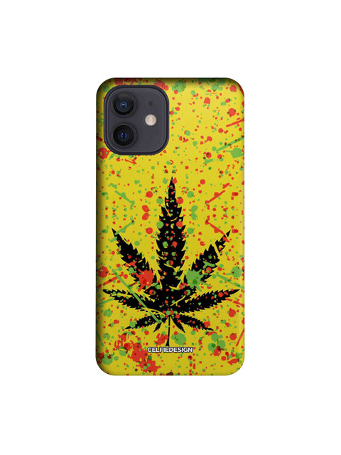 

CelfieDesign Yellow & Black Rasta Splash Printed iPhone 12 Slim Back Case