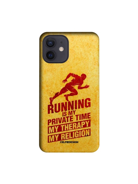 

CelfieDesign Yellow & Red Religion Of Running iPhone 12 Slim Back Case