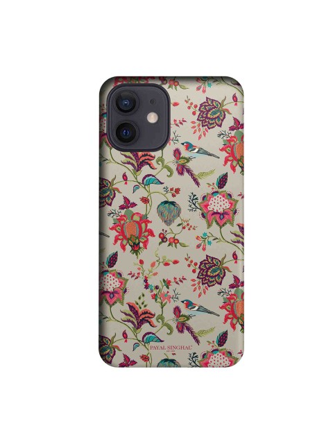 

CelfieDesign Beige Payal Singhal Chidiya Printed iPhone 12 Slim Back Case