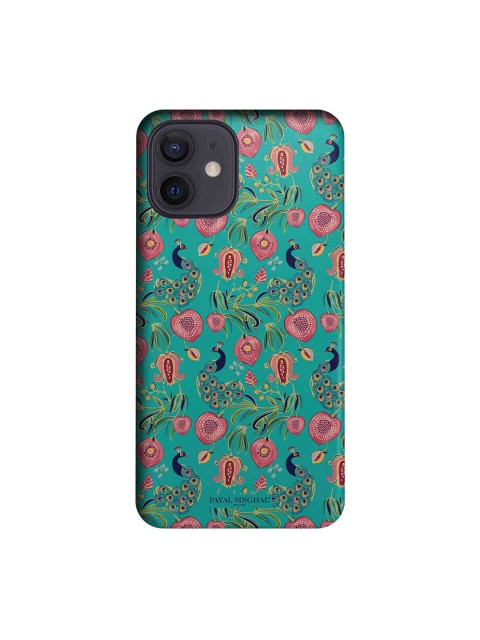 

CelfieDesign Sea-Green & Pink Payal Singhal Anaar & Mor iPhone 12 Slim Back Case