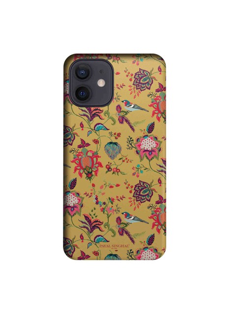 

CelfieDesign Yellow & Coral Payal Singhal Chidiya Mustard iPhone 12 Slim Back Case