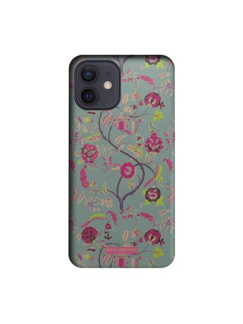 

CelfieDesign Grey & Green Payal Singhal Chintz Printed iPhone 12 Slim Back Case