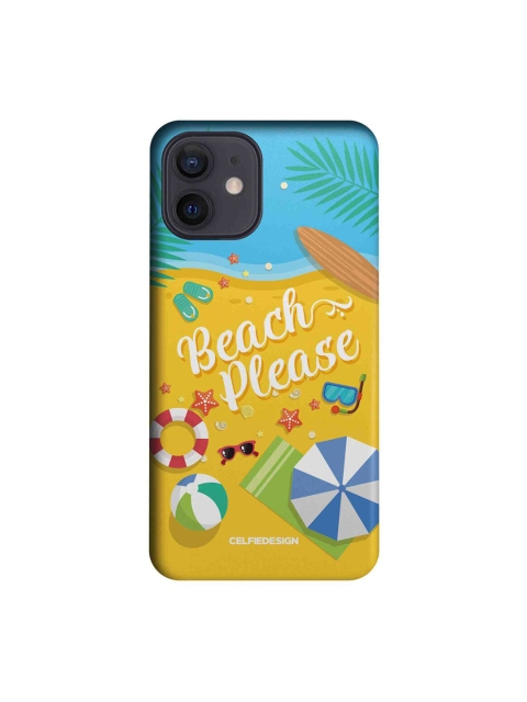 

CelfieDesign Yellow & Blue Beach Please iPhone 12 Slim Back Case