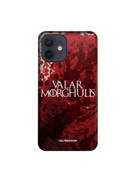 

CelfieDesign Red & White Valar Morghulis iPhone 12 Slim Back Case