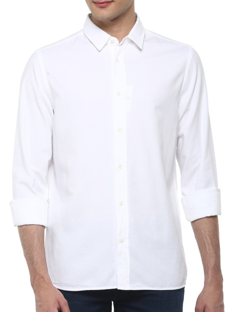 

HUGO Men White Classic Printed Pure Cotton Casual Shirt