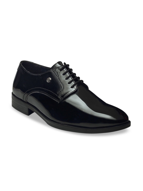 

BEAVER Mens Black Solid Formal Derbys