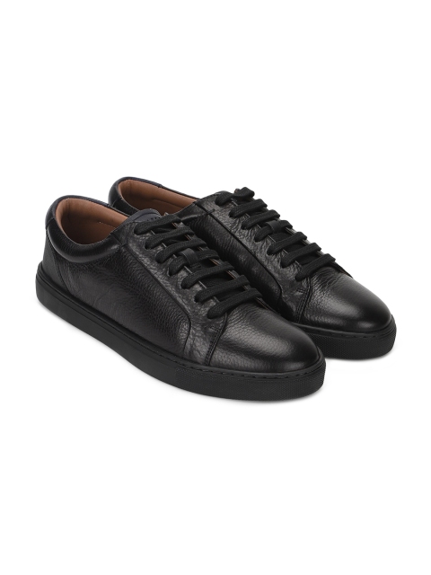 

Ted Baker Men Black Textured Leather Sneakers