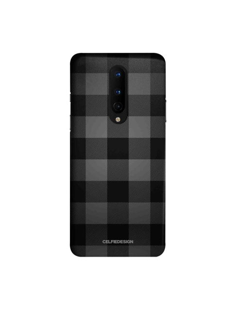 

CelfieDesign Black & Grey Printed Plastic OnePlus 8 Slim Back Case