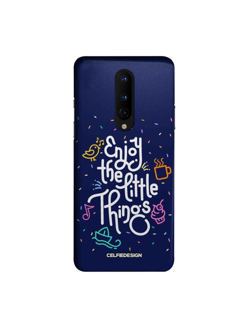 

CelfieDesign Blue & White Enjoy The Little Things Printed OnePlus 8 Slim Back Case