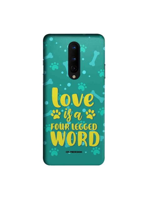 

CelfieDesign Green & Yellow Love Is A Four Legged Word OnePlus 8 Back Case