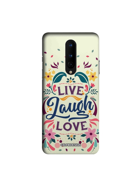 

CelfieDesign Multi-Coloured Live Laugh Love Printed OnePlus 8 Slim Back Case
