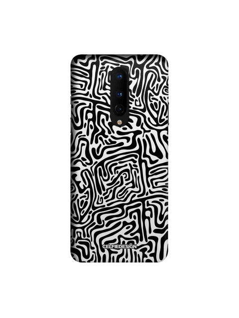 

CelfieDesign White & Black Printed Plastic OnePlus 8 Slim Back Case