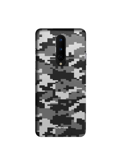 

CelfieDesign Black & Grey Camo Pixel OnePlus 8 Slim Back Case
