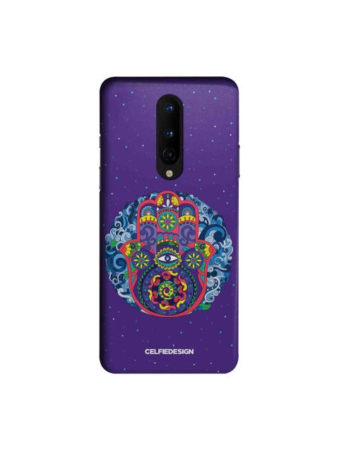 

CelfieDesign Purple & Blue Printed Plastic OnePlus 8 Slim Back Case