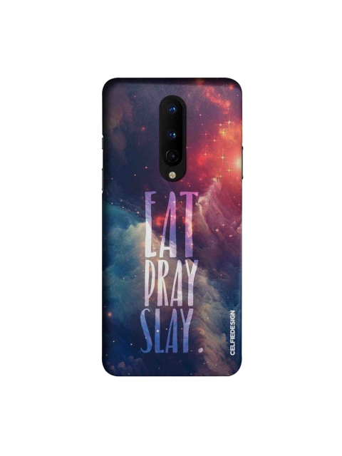 

CelfieDesign Navy Blue & Orange Eat Pray Slay OnePlus 8 Slim Back Case