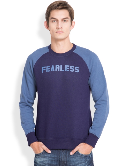 

LOCOMOTIVE Navy Sweatshirt with Printed Detail, Navy blue