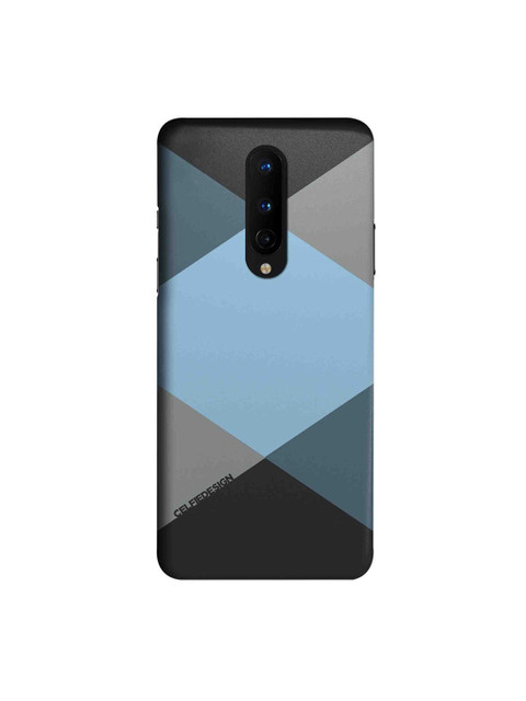 

CelfieDesign Blue & Grey Geometric Printed OnePlus 8 Slim Back Case