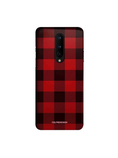 

CelfieDesign Red & Black Checkmate OnePlus 8 Slim Back Case