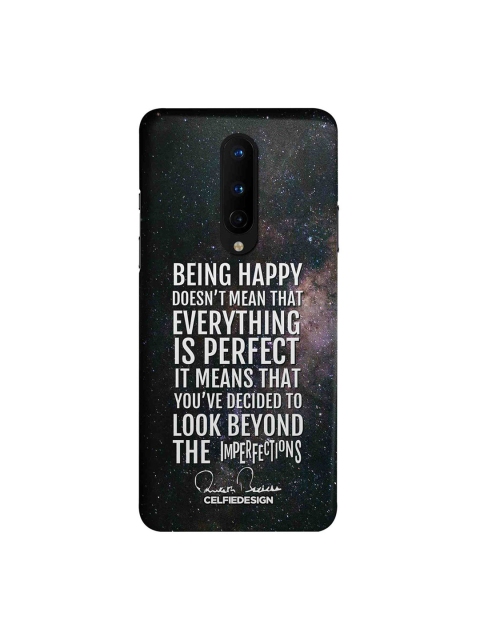 

CelfieDesign Black & White Being Happy AB Quotes OnePlus 8 Slim Back Case