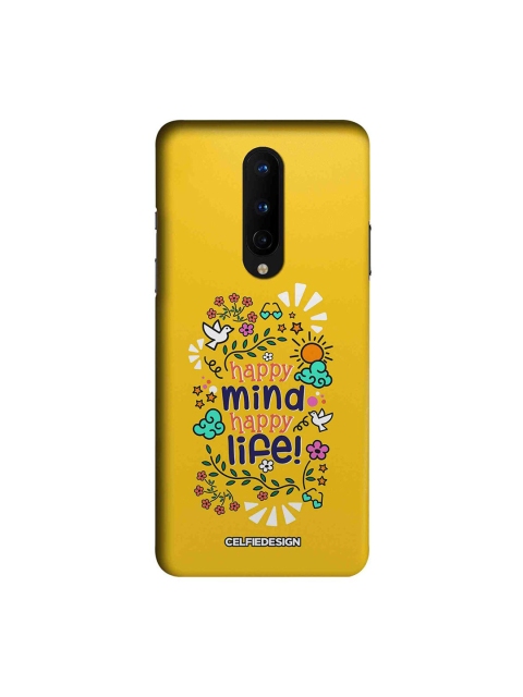 

CelfieDesign Yellow & Black Happy Mind Happy Life OnePlus 8 Slim Back Case