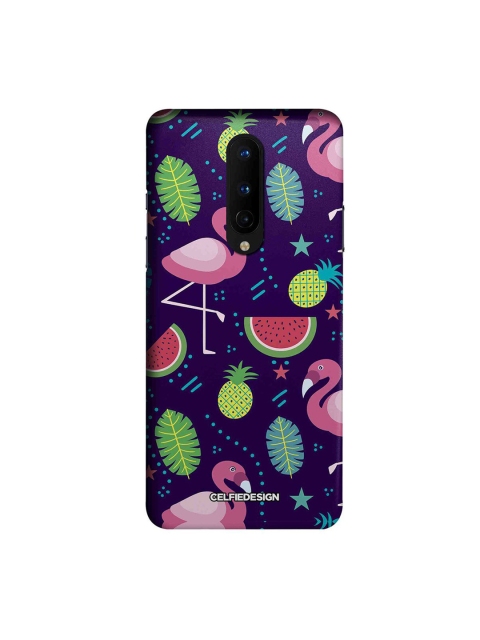 

CelfieDesign Blue & Pink Flamingo Printed OnePlus 8 Slim Back Case