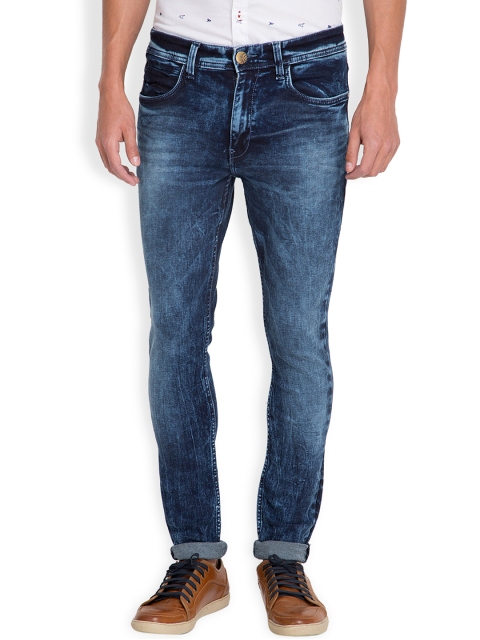

LOCOMOTIVE Men Blue Slim Fit Mid-Rise Clean Look Jeans