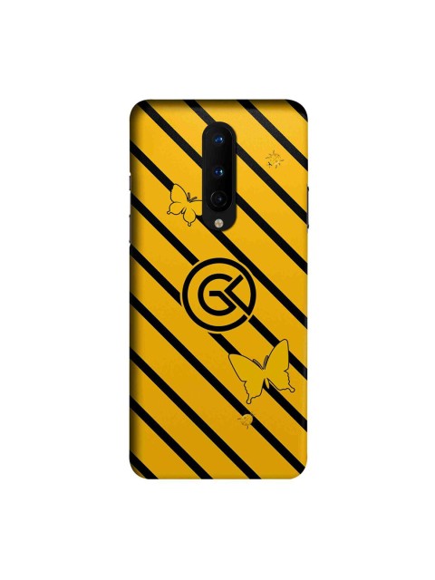 

CelfieDesign Yellow & Black Striped OnePlus 8 Slim Back Case