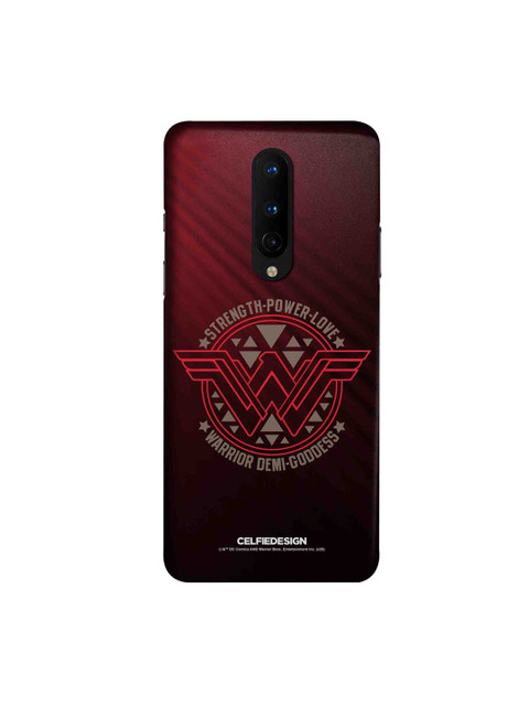 

CelfieDesign Red & Cream-Coloured Wonder Woman Stamp OnePlus 8 Slim Back Case