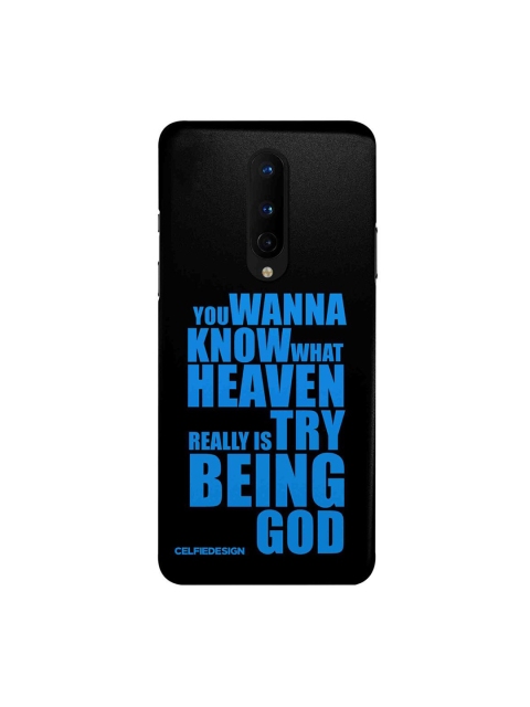 

CelfieDesign Black & Blue Typography Printed OnePlus 8 Slim Back Case