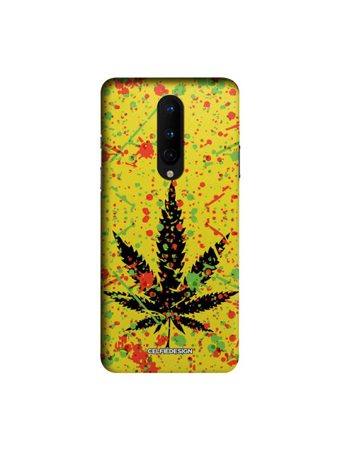 

CelfieDesign Yellow & Black Rasta Splash Printed OnePlus 8 Slim Back Case