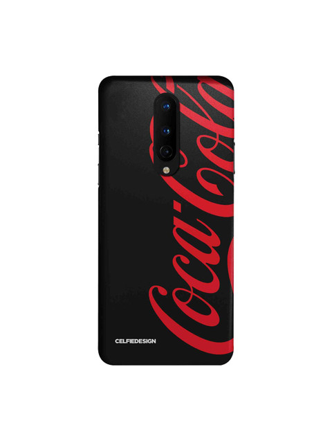 

CelfieDesign Black & Red Coca Cola Printed OnePlus 8 Slim Back Case