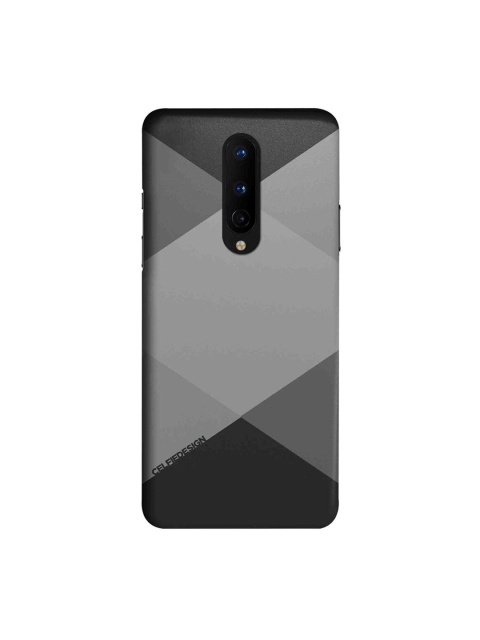 

CelfieDesign Black & Grey Criss Cross OnePlus 8 Slim Back Case