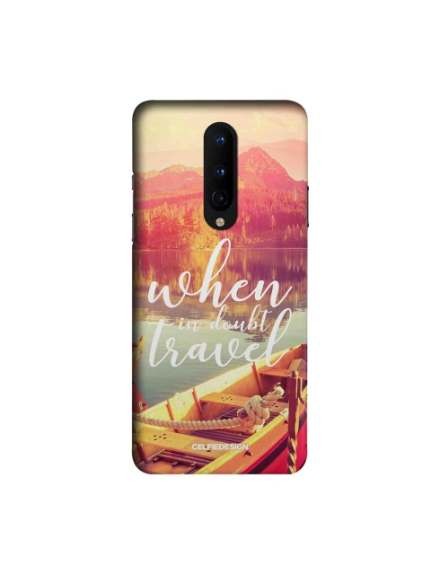 

CelfieDesign Pink & Grey When in Doubt Travel Printed OnePlus 8 Slim Back Case