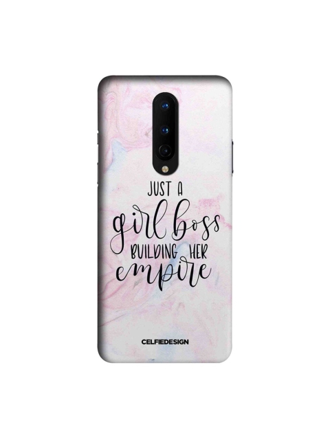 

CelfieDesign White & Pink Girl Boss Plastic OnePlus 8 Slim Back Case
