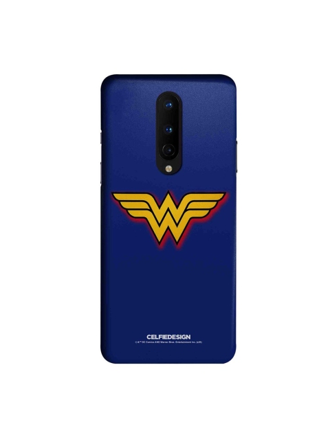 

CelfieDesign Navy Blue & Yellow Printed Plastic OnePlus 8 Slim Back Case