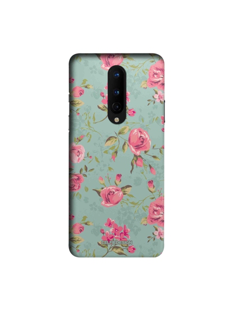 

CelfieDesign Green & Pink Flowers Printed OnePlus 8 Slim Back Case