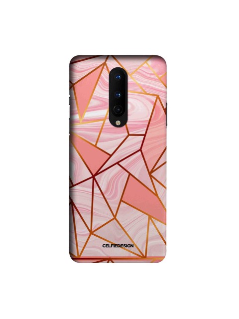

CelfieDesign Pink & White Marble Printed OnePlus 8 Slim Back Case