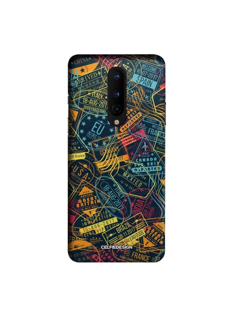

CelfieDesign Blue & Orange Immigration Stamps OnePlus 8 Slim Back Case