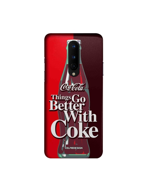 

CelfieDesign Red & White Go With Coke Printed OnePlus 8 Slim Back Case